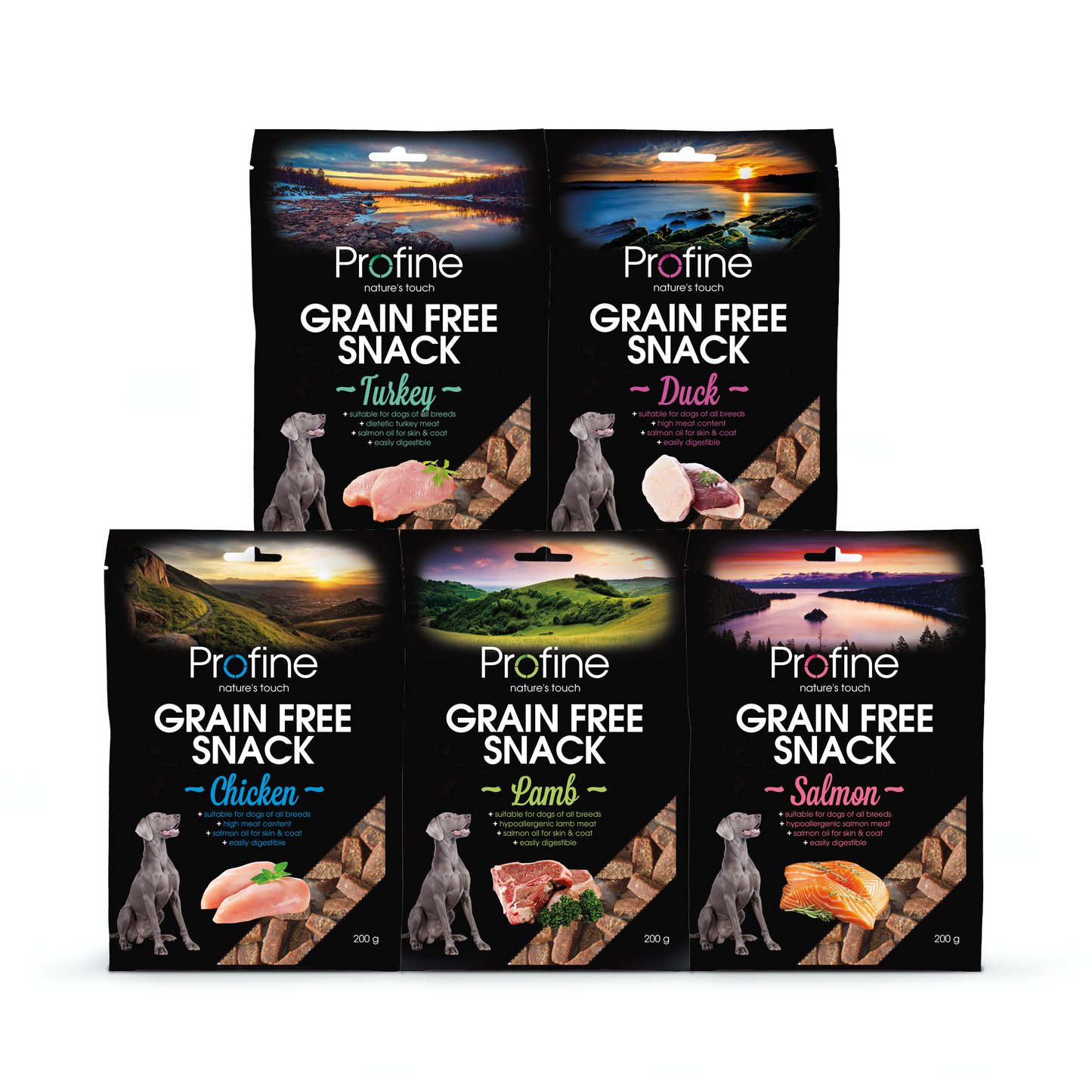 Profine Dog Graanvrije Snackbundel 5 x 200g