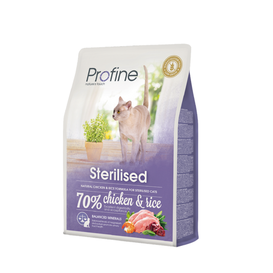 Profine Cat Sterilized Chicken & Rice 2 kilo - Cat Kibble