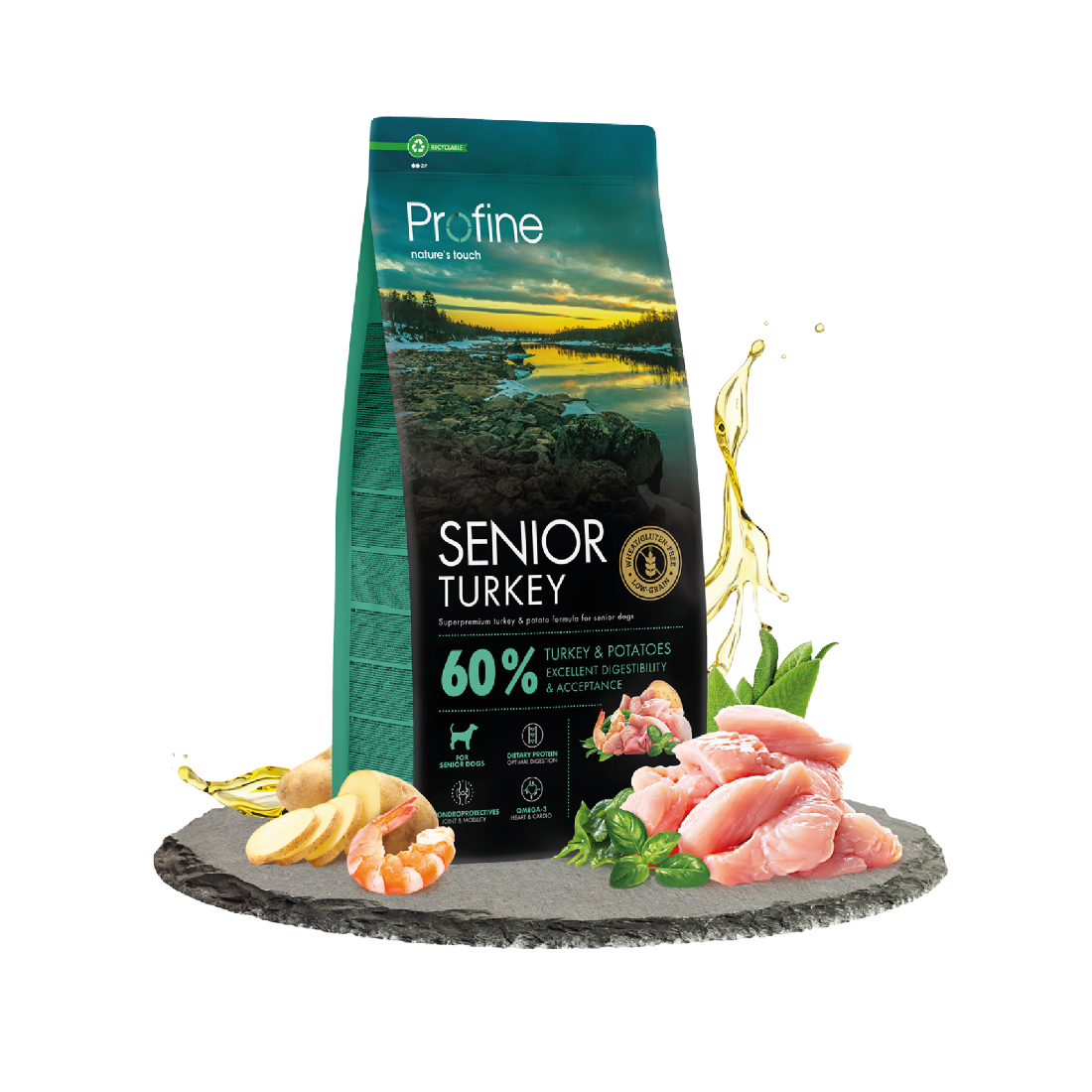 Profine Dog Dry Senior Tacchino 12 kg