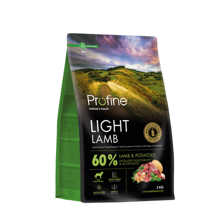 Profine Dog Trockenfutter Light Lamm 3 kg