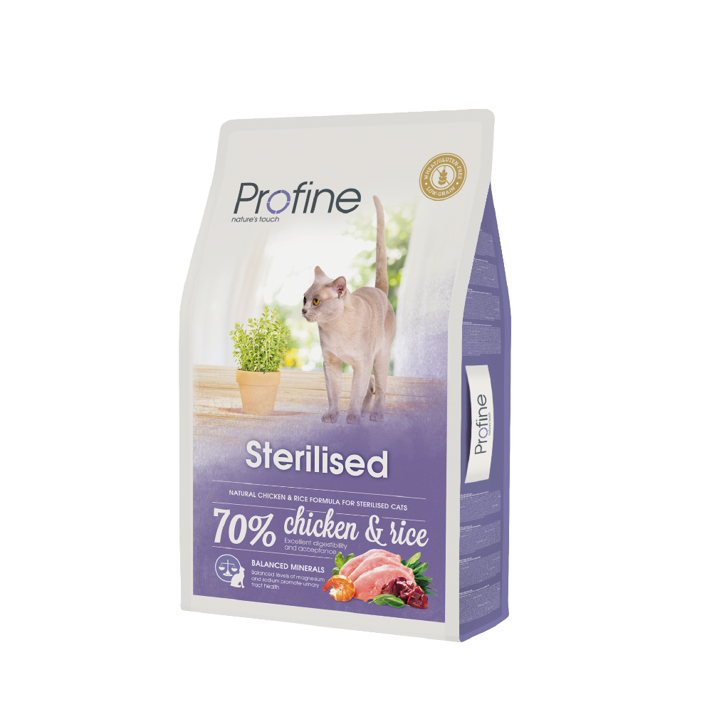 Profine Cat Sterilized Pollo e Riso 10 chili - Crocchette per Gatti