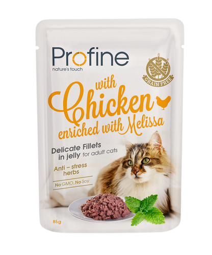Profine Cat Adult Cat Pouch Fillets In Jelly met Kip - Natvoer voor Katten 24 x 85g
