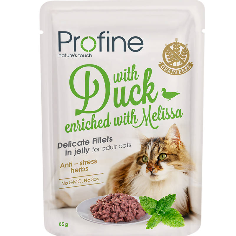 Profine Adult Cat Pouch Fillets In Jelly met Eend - Natvoer voor Katten