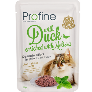 Profine Adult Cat Pouch Fillets In Jelly met Eend - Natvoer voor Katten