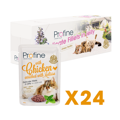 Profine Cat Adult Cat Pouch Fillets In Jelly met Kip - Natvoer voor Katten 24 x 85g